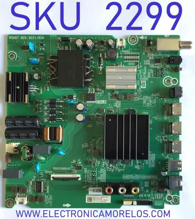 MAIN FUENTE (COMBO) PARA TV HISENSE·ROKU TV 4K·UHD·HDR / NUMERO DE PARTE 304720 / RSAG7.820.9221/ROH / 295587 / 58A56EUR(0002) / MODELO 58R6E3 58A56EUR